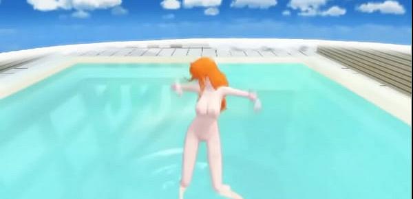  Nami dancing MMD one piece